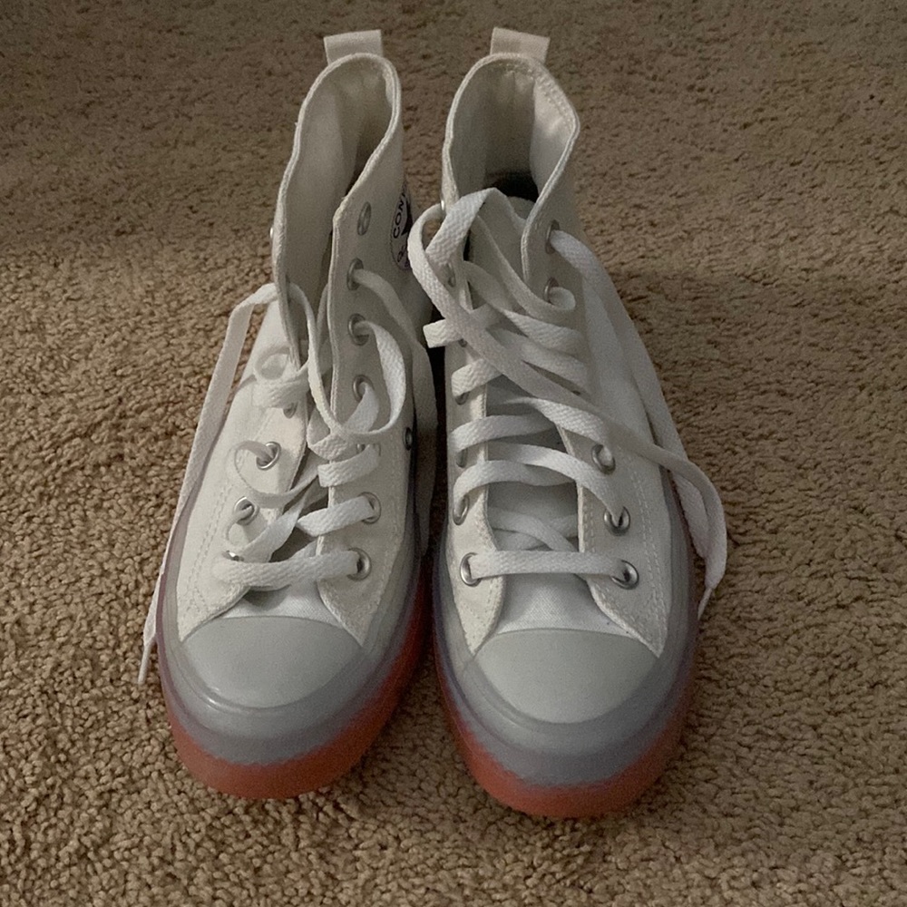 Orange & White Chuck Taylor Converse